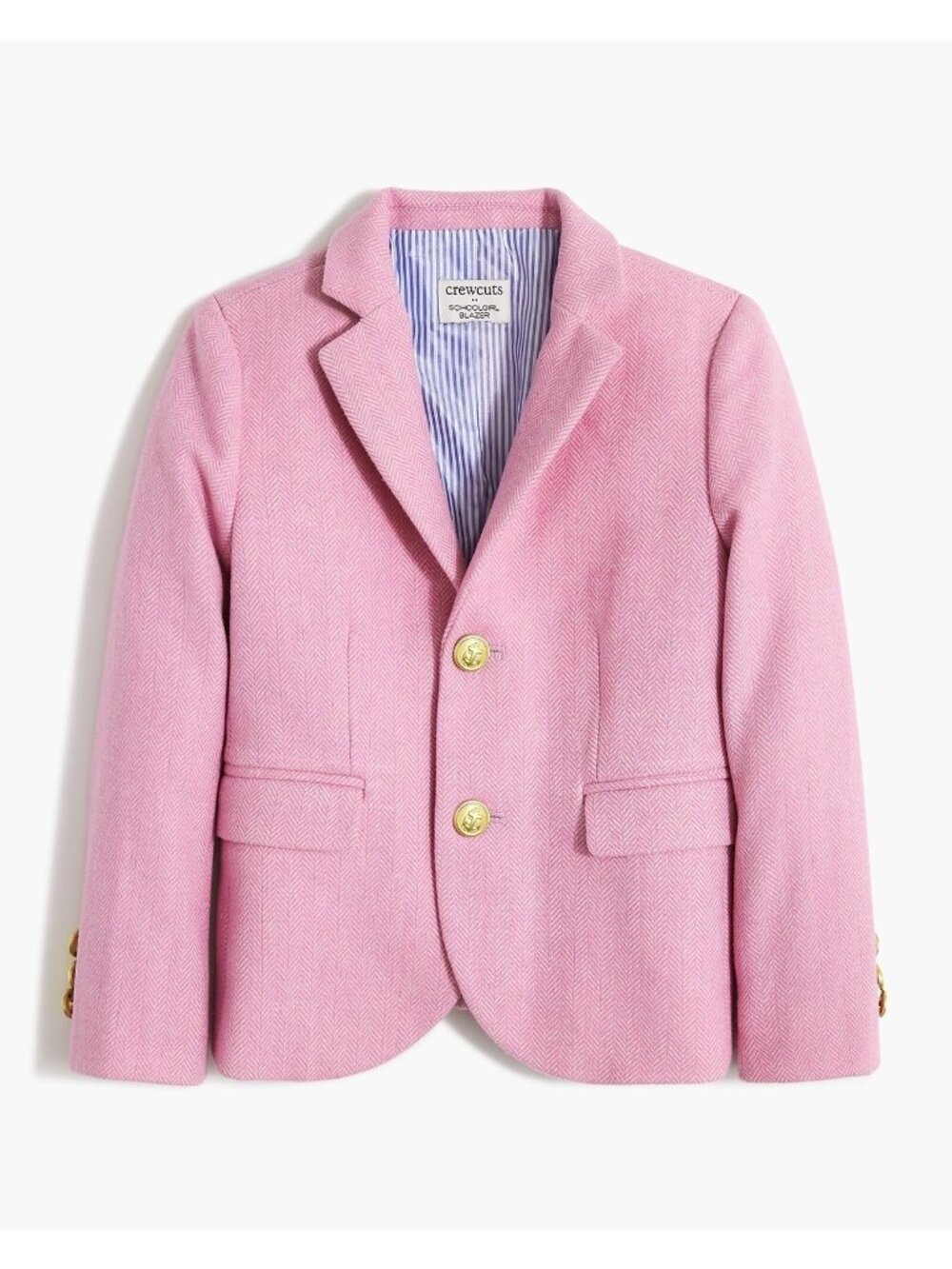 J.Crew Crewcuts Girls' schoolgirl blazer in pink ivory